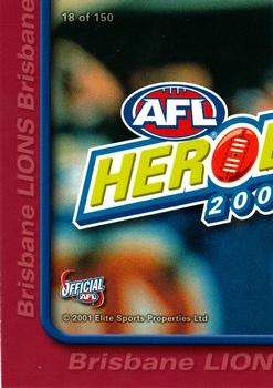 2001 ESP AFL Heroes #18 Nigel Lappin Back